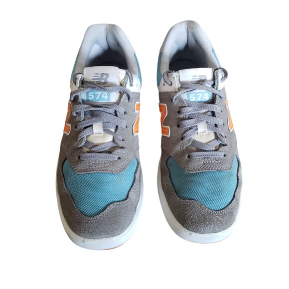New Balance All Coast Shoe\'s Men\'s Sneakers AM574PGO (Grey/Orange) Size 8 2E main image 9